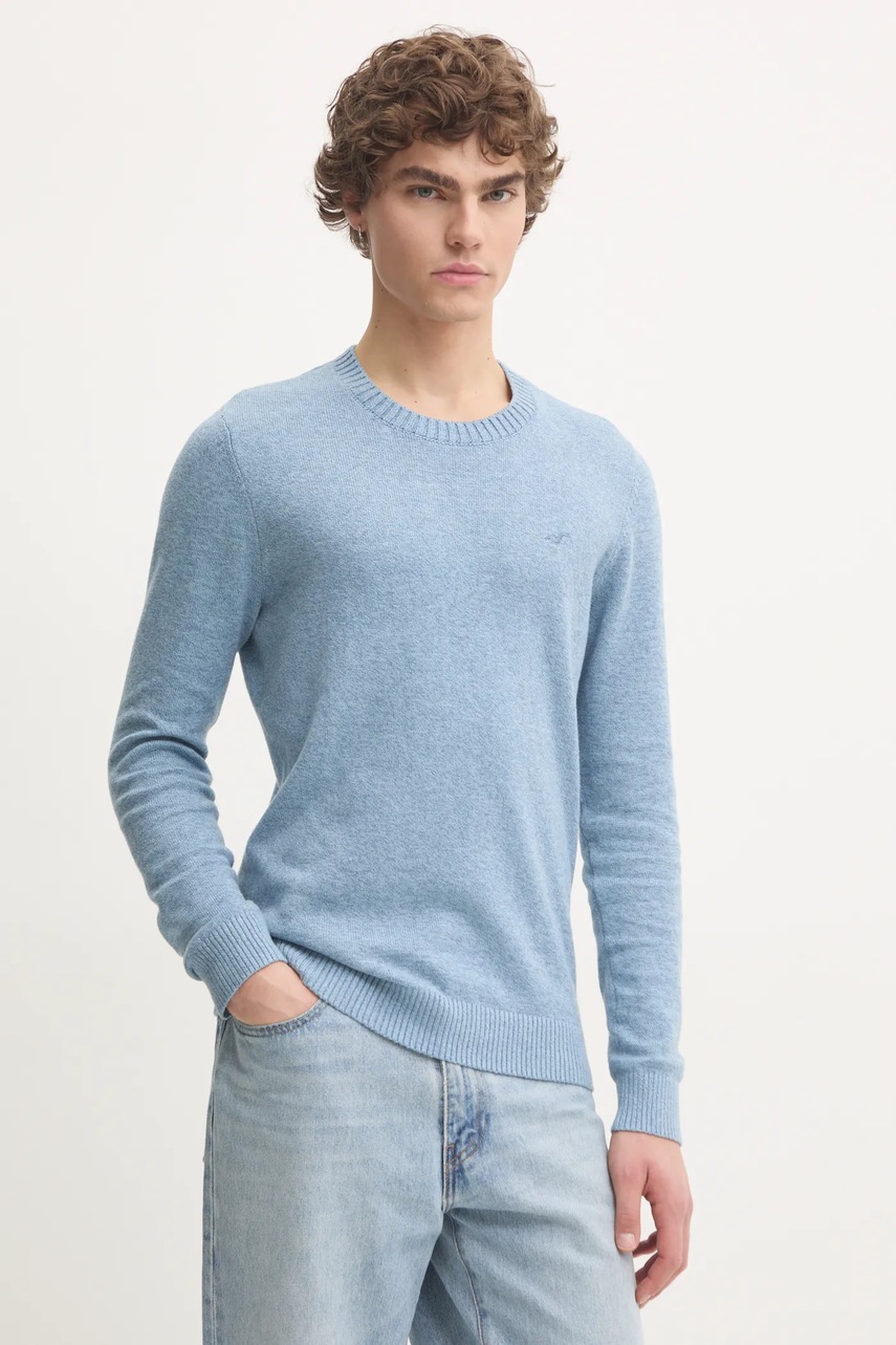 

Пуловер Hollister Co. мъжки в синьо от лека материя KI320-4040, Син