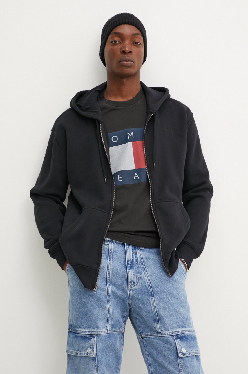 

Суичър Hollister Co. в черно с качулка с изчистен дизайн KI322-4152, Черен