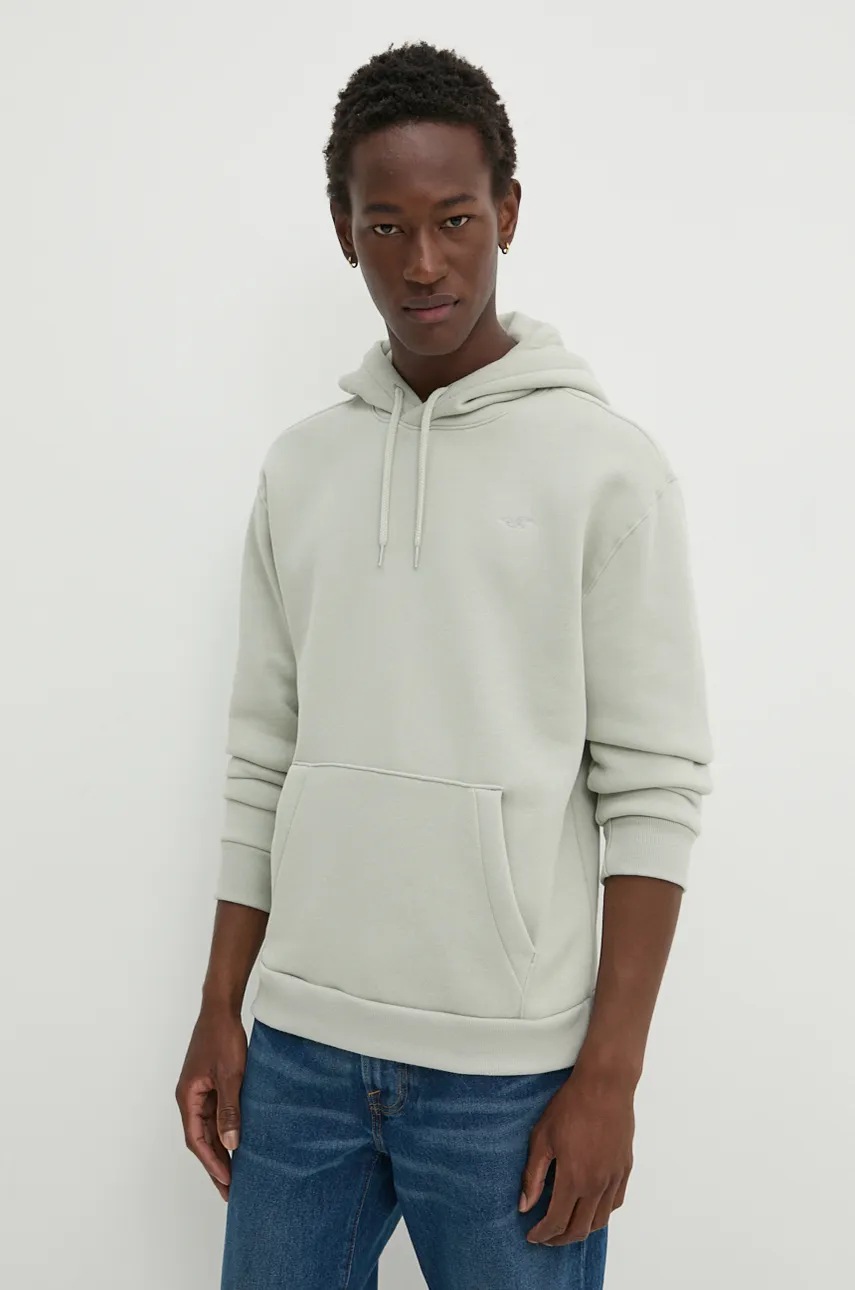 

Суичър Hollister Co. в тюркоазено с качулка с изчистен дизайн KI322-4153, Тюркоазен