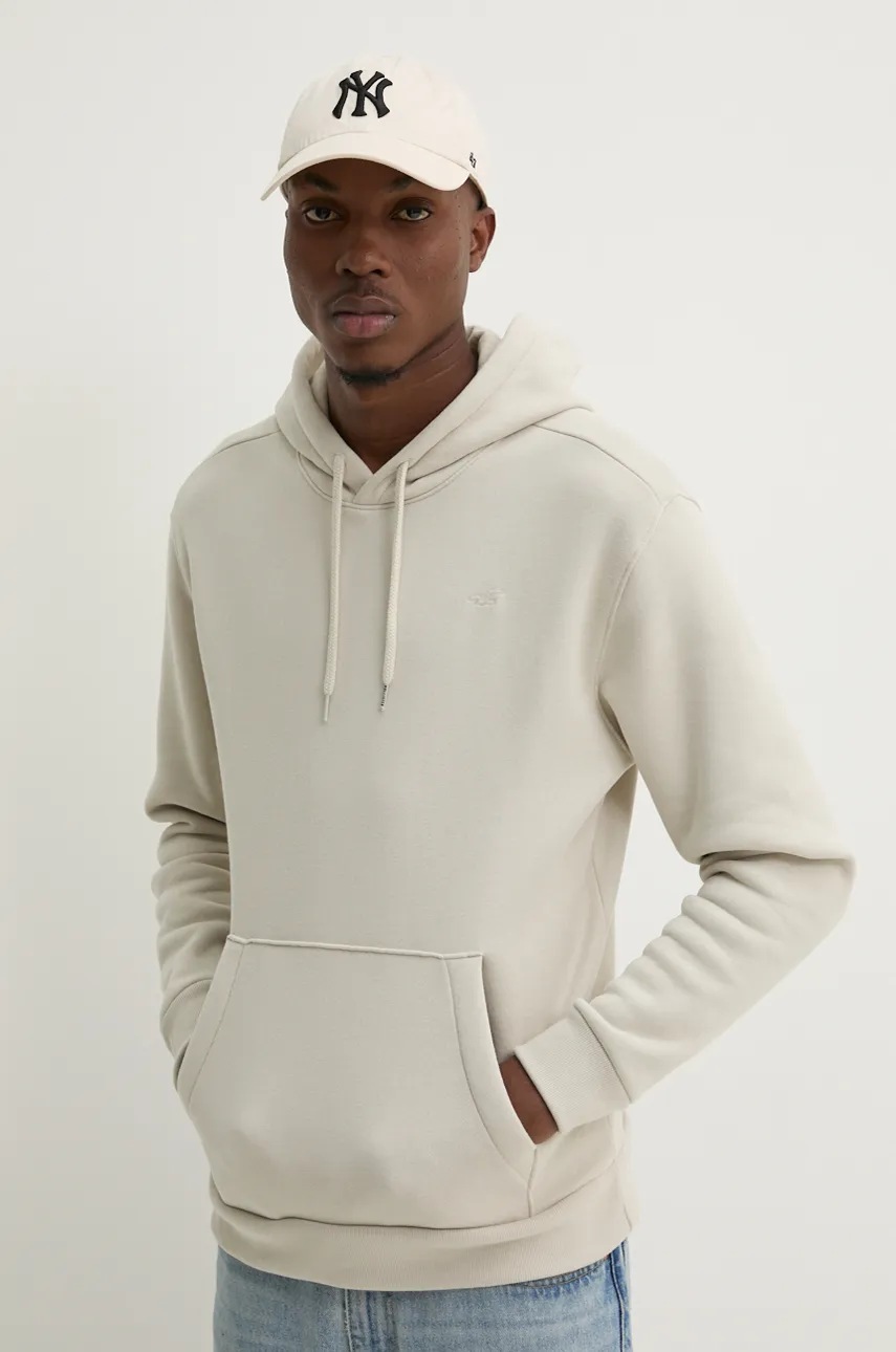 

Суичър Hollister Co. в бежово с качулка с изчистен дизайн KI322-4153, Бежов