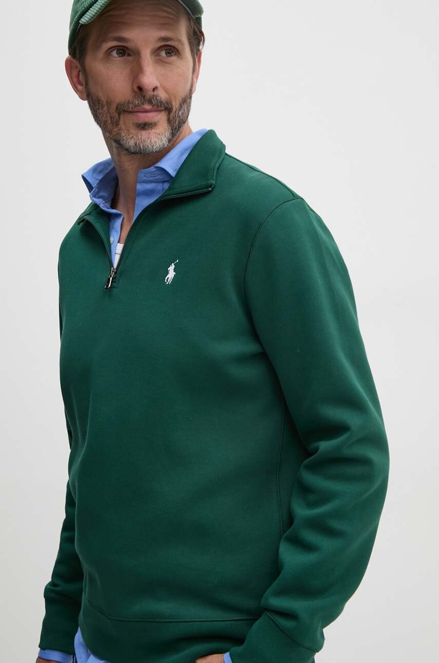 

Суичър Polo Ralph Lauren в зелено с изчистен дизайн 710922557, Зелен