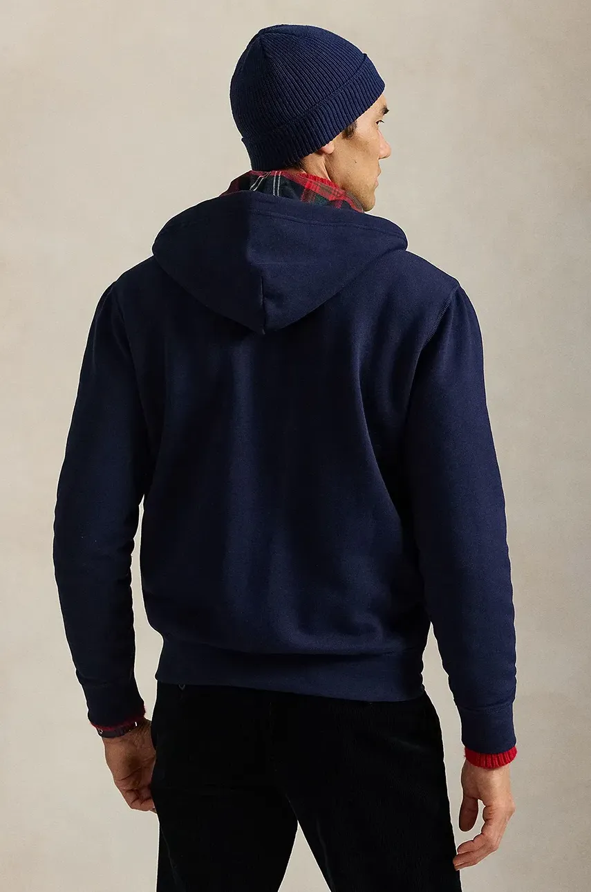 Кофта Polo Ralph Lauren мужская цвет синий с капюшоном однотонная 710952256 Кофта Polo Ralph Lauren мужская цвет синий с капюшоном однотонная 710952256