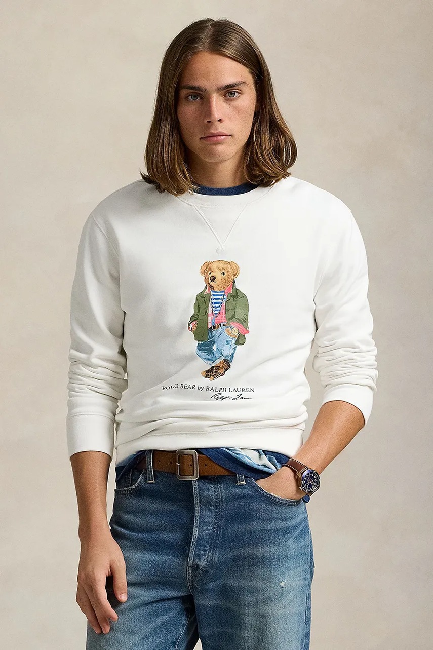 Levně Mikina Polo Ralph Lauren pánská, vínová barva, s potiskem, 710953718