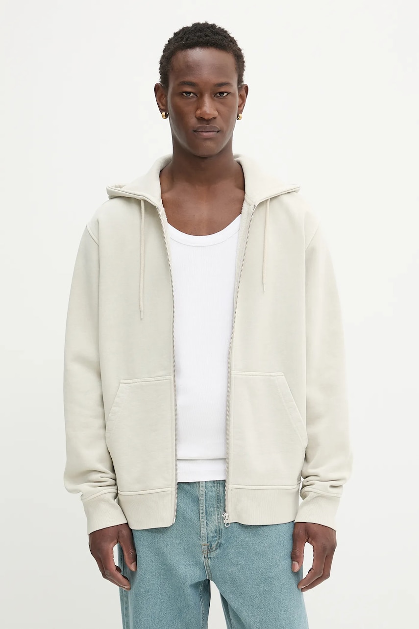 Samsoe Samsoe bluză SAPIGMENT culoarea gri, cu glugă, uni, M24300037