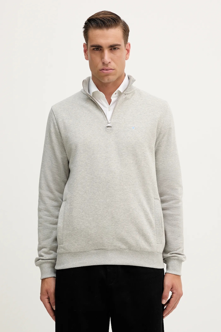 Barbour hanorac de bumbac culoarea verde, uni, MOL0642