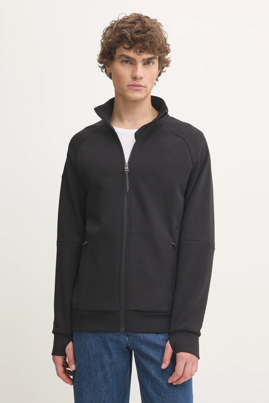 Superdry bluza barbati, culoarea negru, neted, M2013960A-02A Superdry bluza barbati, culoarea negru, neted, M2013960A-02A