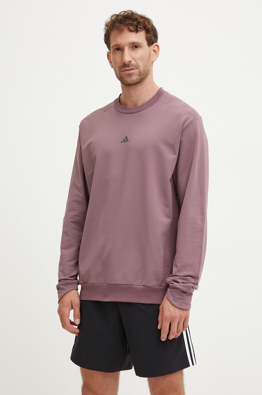 adidas Performance hanorac de antrenament culoarea violet, cu imprimeu, JF4240