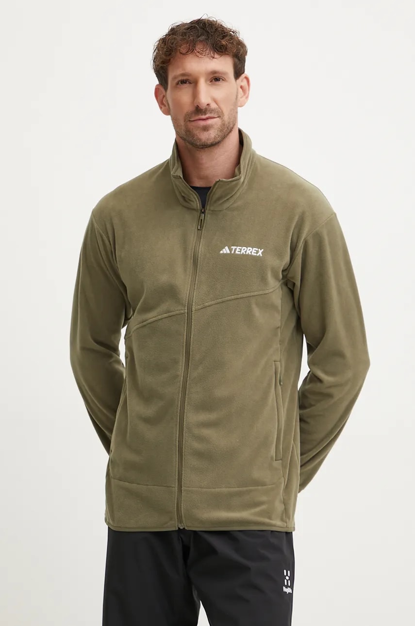 adidas TERREX hanorac Multi culoarea verde, neted, IZ3291 adidas TERREX hanorac Multi culoarea verde, neted, IZ3291