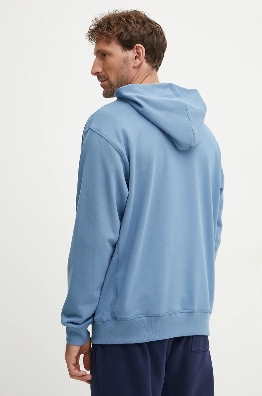 Βαμβακερή μπλούζα New Balance με κουκούλα, MT43500HEB φωτογραφία