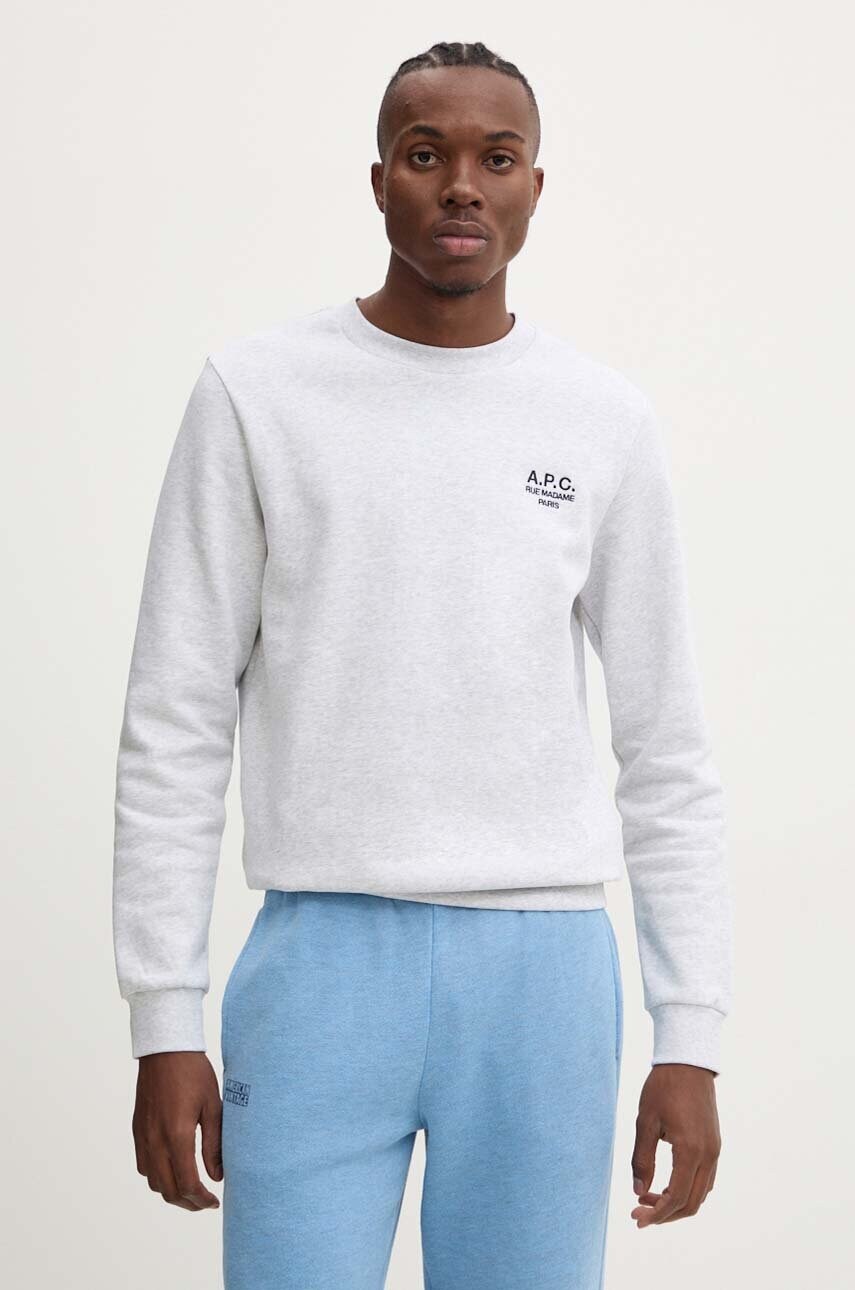 

Суичър A.P.C. standard rue madame GOTS в сиво с апликация COHBV.M27913, Сив