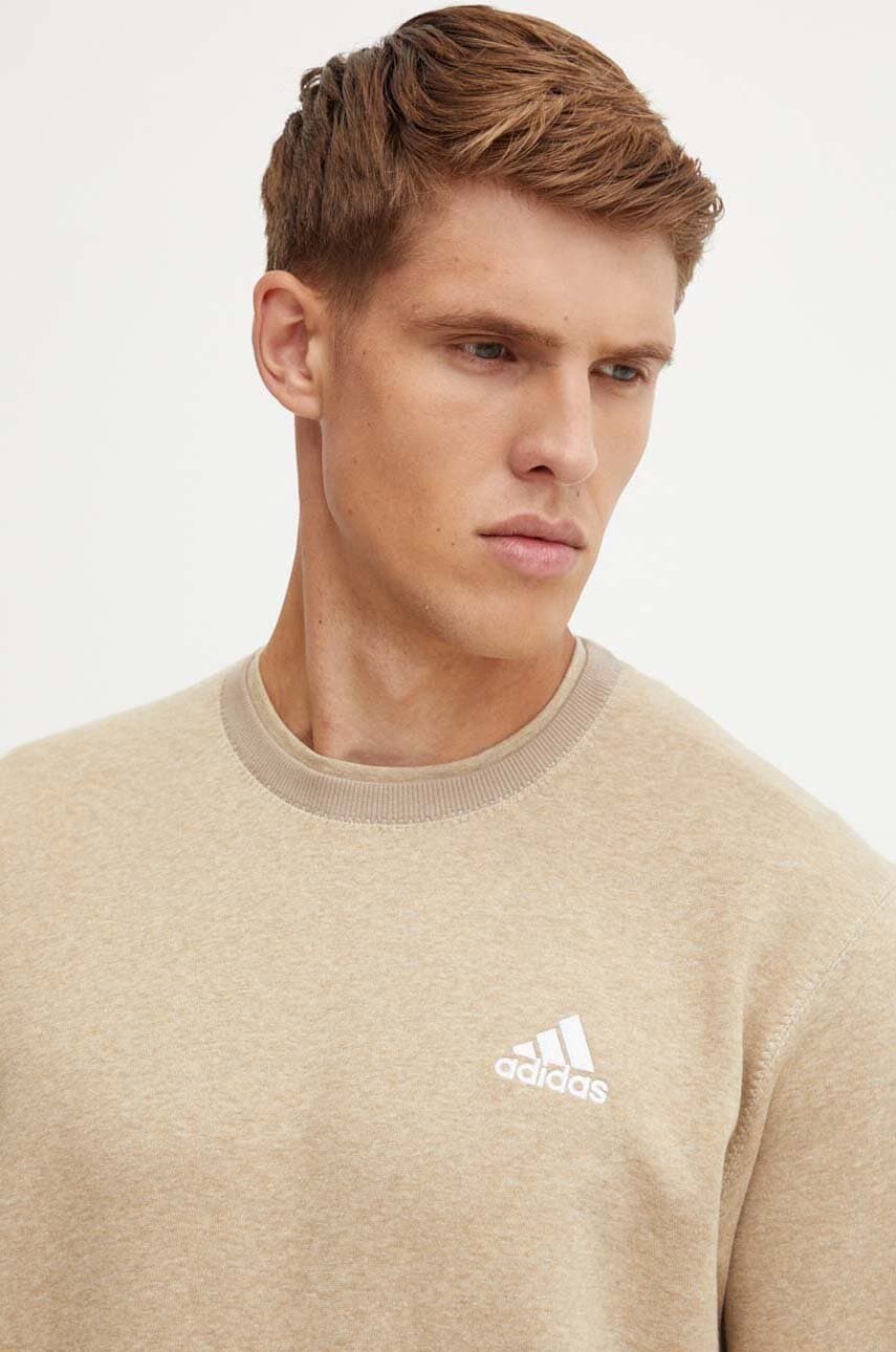 Кофта adidas чоловіча колір бежевий з аплікацією IY6613 