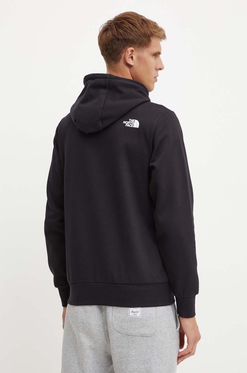 The North Face felső Easy Hoodie fekete, férfi, nyomott mintás, kapucnis, NF0A89FFJK31 termék 2. képe