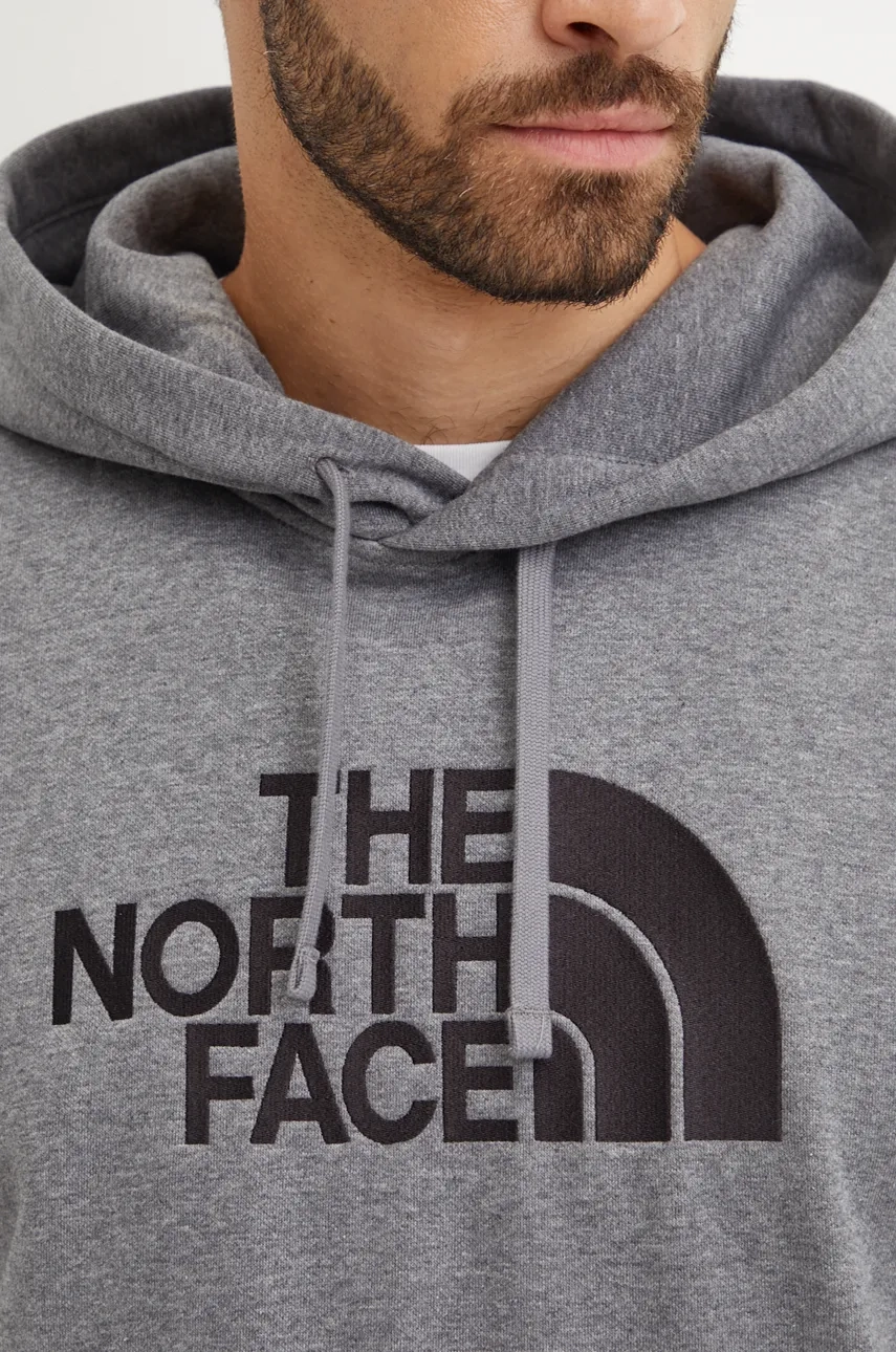 Dukserica The North Face Drew Peak Pullover Hoodie Za Muškarce, Boja: Siva, S Kapuljačom, S Aplikacijom, NF0A89EMDYY1