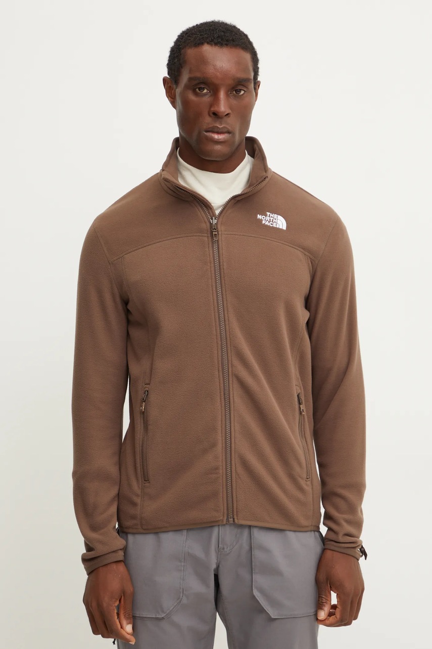 

Спортен суичър The North Face 100 Glacier в кафяво с изчистен дизайн NF0A855X1OI1, Кафяв