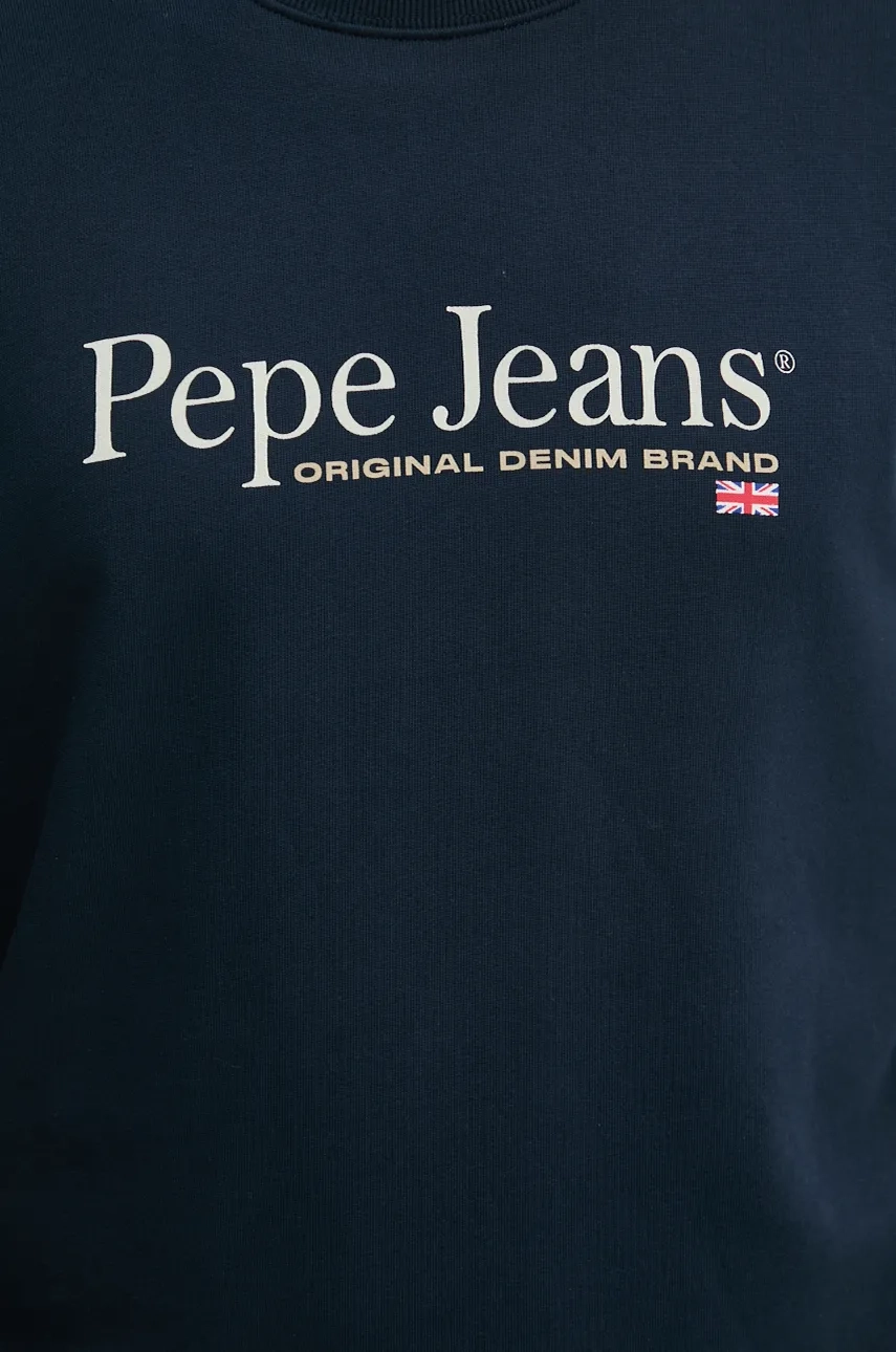 Bombažen Pulover Pepe Jeans SEAN Moški, Mornarsko Modra Barva, PM582699