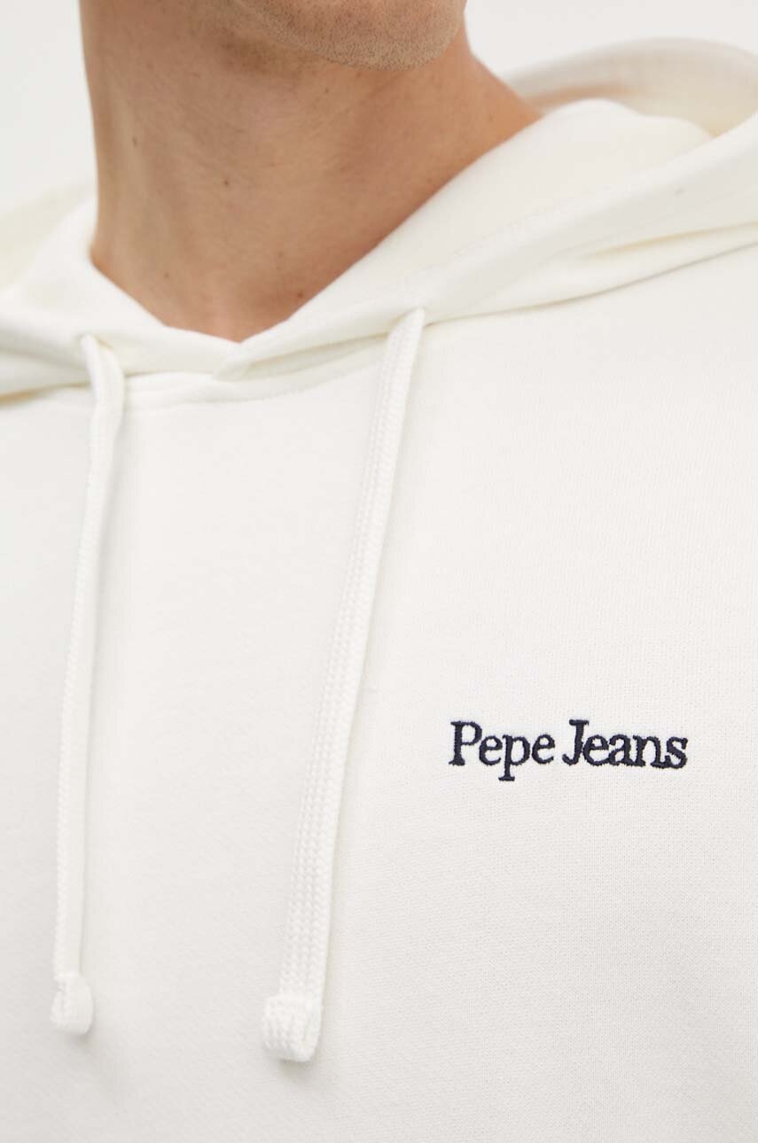 Βαμβακερή μπλούζα Pepe Jeans SEDRIC P χρώμα: άσπρο, με κουκούλα, PM582710 φωτογραφία