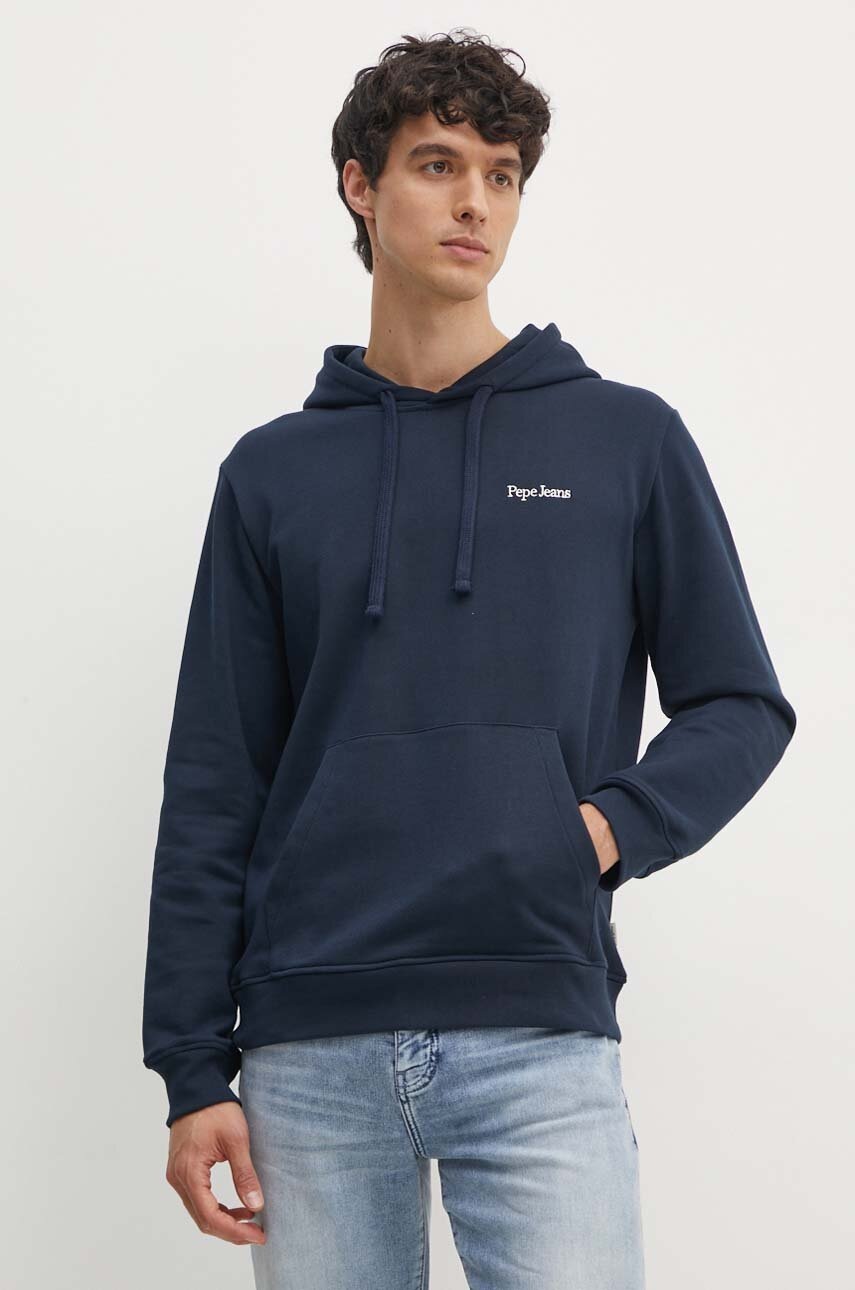 Βαμβακερή μπλούζα Pepe Jeans SEDRIC P χρώμα: ναυτικό μπλε, με κουκούλα, PM582710 φωτογραφία