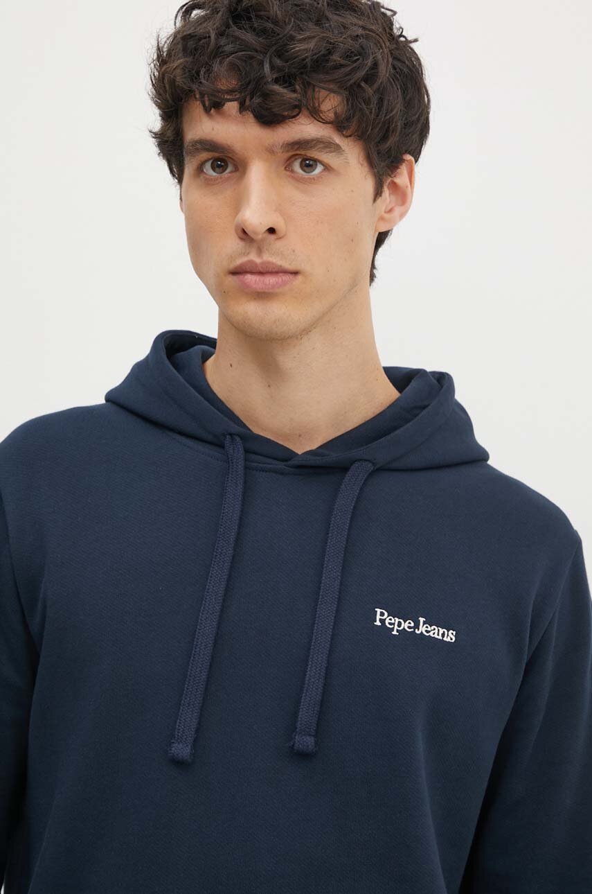 Βαμβακερή μπλούζα Pepe Jeans SEDRIC P χρώμα: ναυτικό μπλε, με κουκούλα, PM582710 φωτογραφία