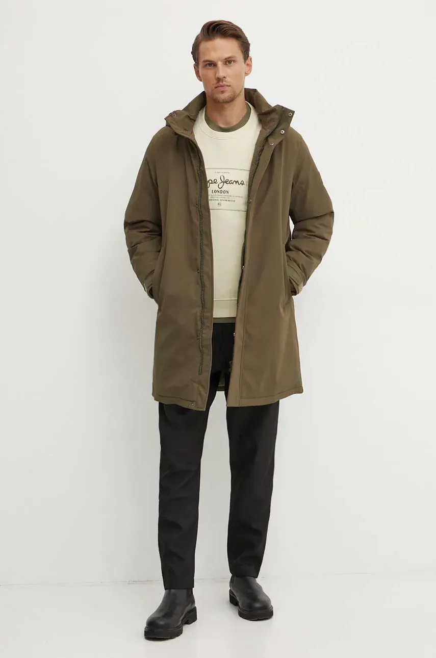 Хлопковая кофта Pepe Jeans SIMON мужская цвет бежевый с принтом PM582721 Хлопковая кофта Pepe Jeans SIMON мужская цвет бежевый с принтом PM582721