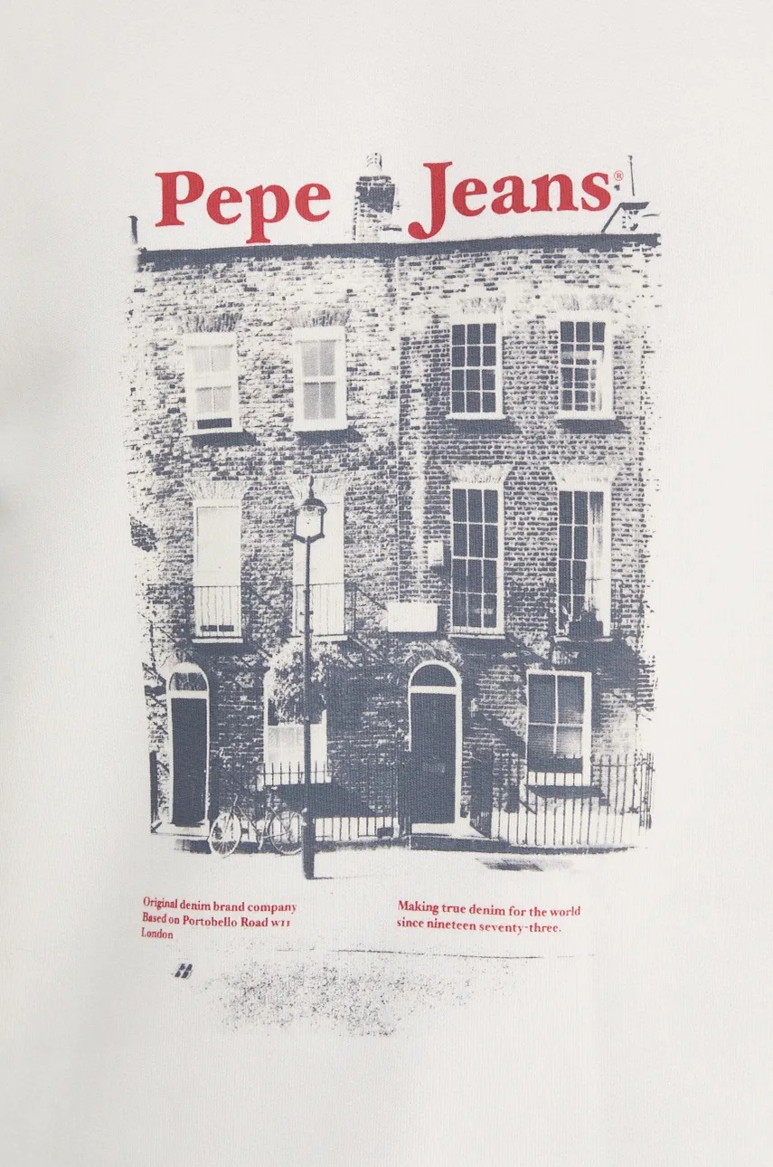 Βαμβακερή μπλούζα Pepe Jeans SOREN CREW χρώμα: μπεζ, PM582724 φωτογραφία