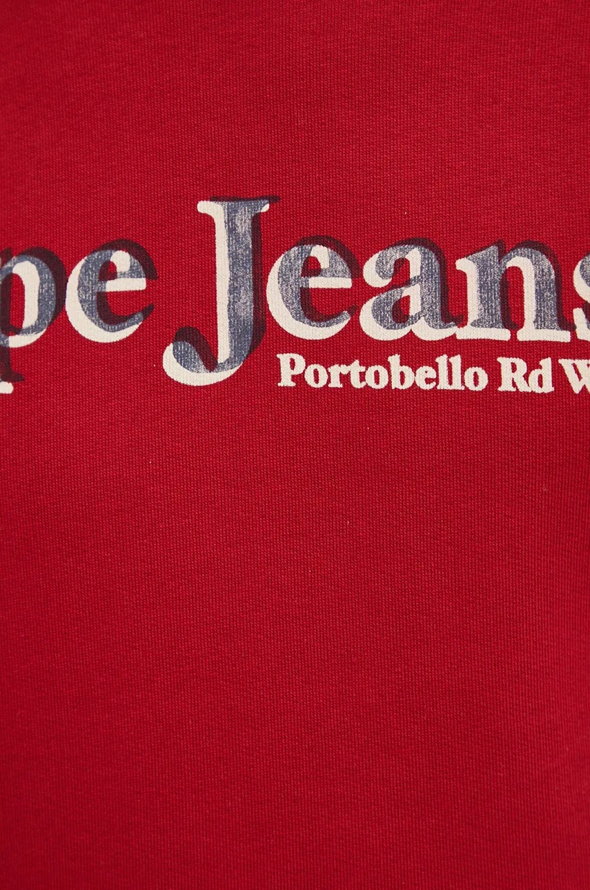 Βαμβακερή μπλούζα Pepe Jeans SOMERS HOODIE χρώμα: κόκκινο, με κουκούλα, PM582728 φωτογραφία