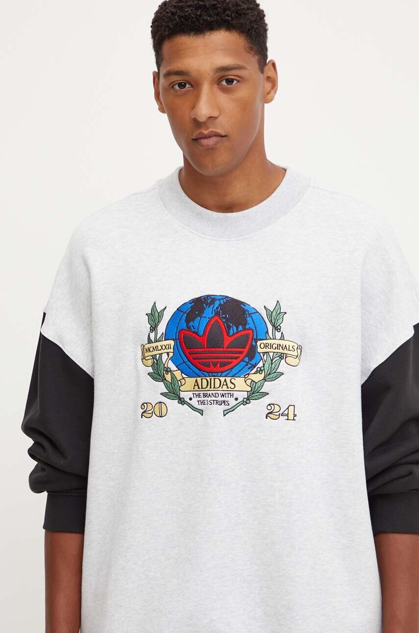 adidas Originals felső szürke, férfi, mintás, IZ2553 termék 2. képe