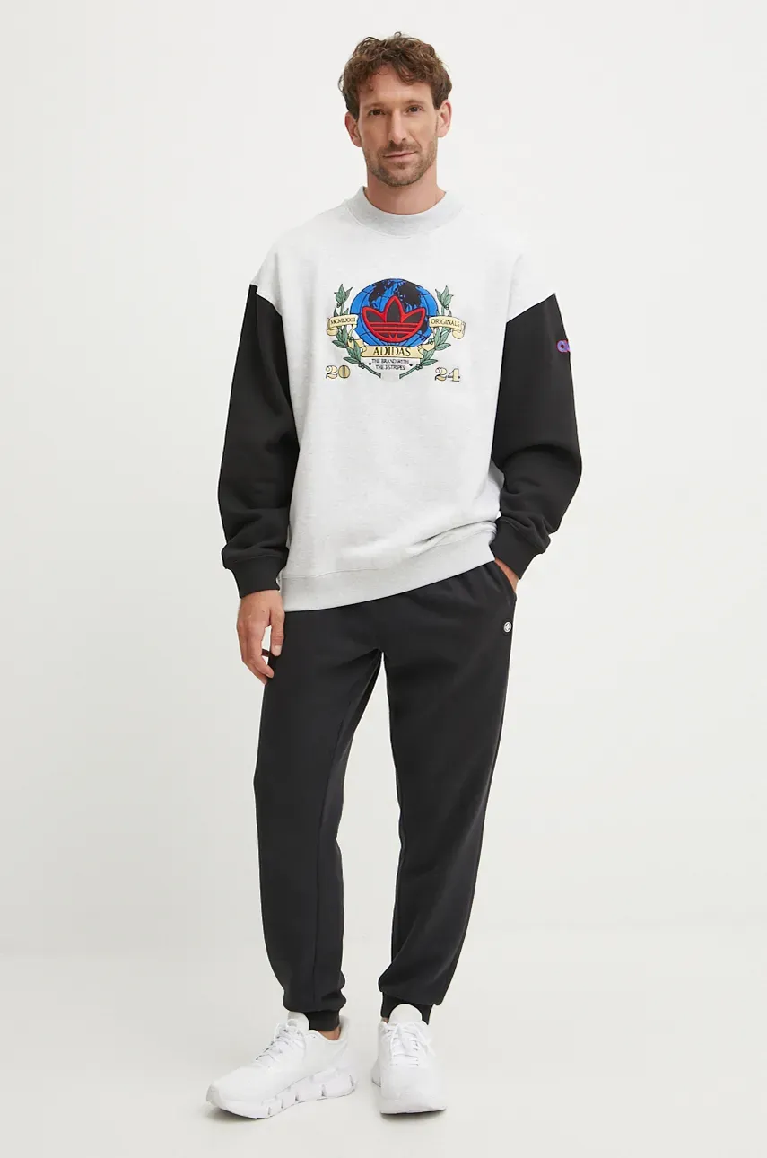 Кофта adidas Originals мужская цвет серый узор IZ2553 Кофта adidas Originals мужская цвет серый узор IZ2553