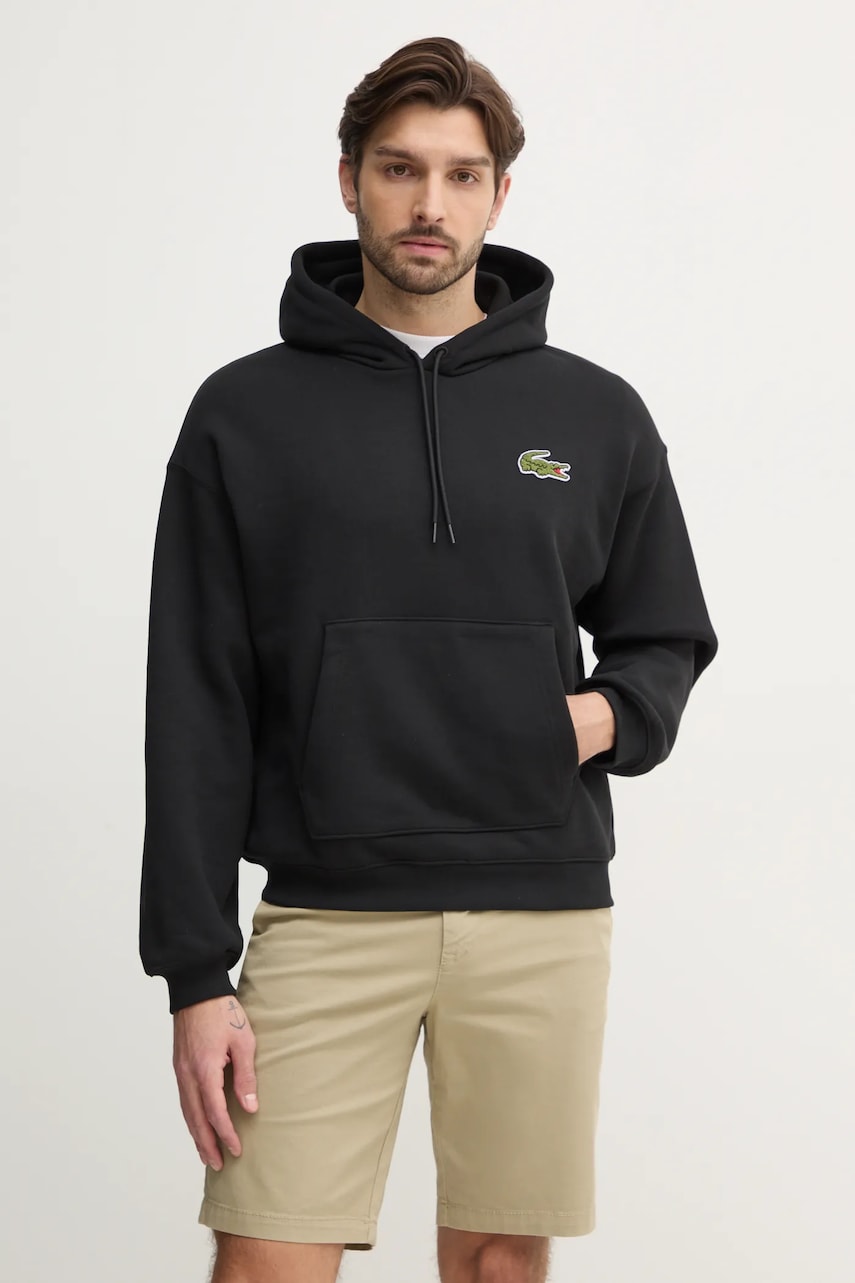 Lacoste hanorac de bumbac barbati, cu glugă, neted, SH2754 Lacoste hanorac de bumbac barbati, cu glugă, neted, SH2754