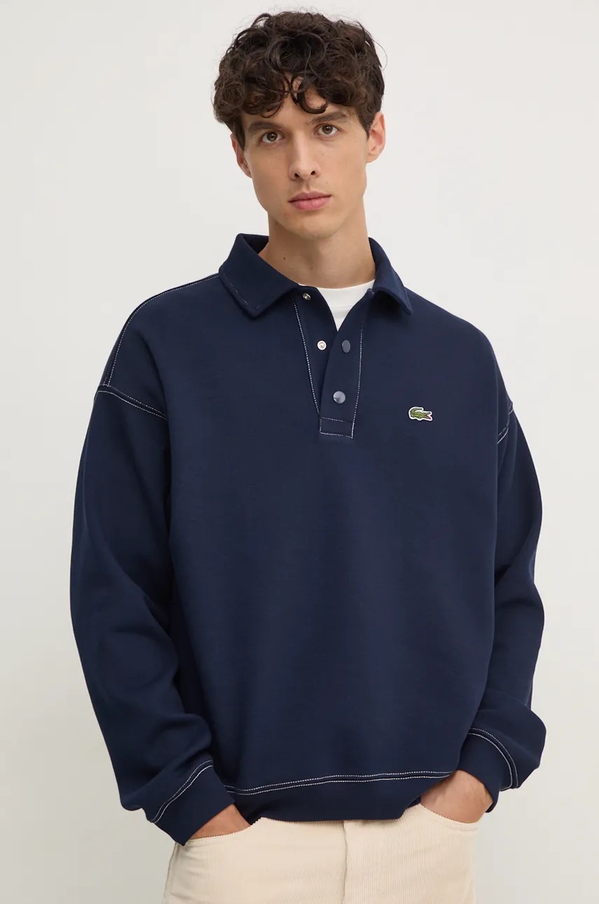 

Суичър Lacoste в тъмносиньо с изчистен дизайн SH2821, Тъмносин