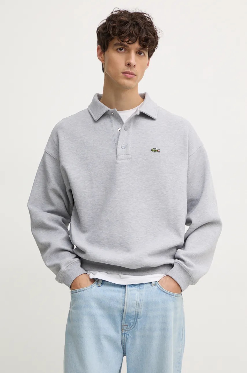 

Суичър Lacoste в сиво с изчистен дизайн SH2821, Сив