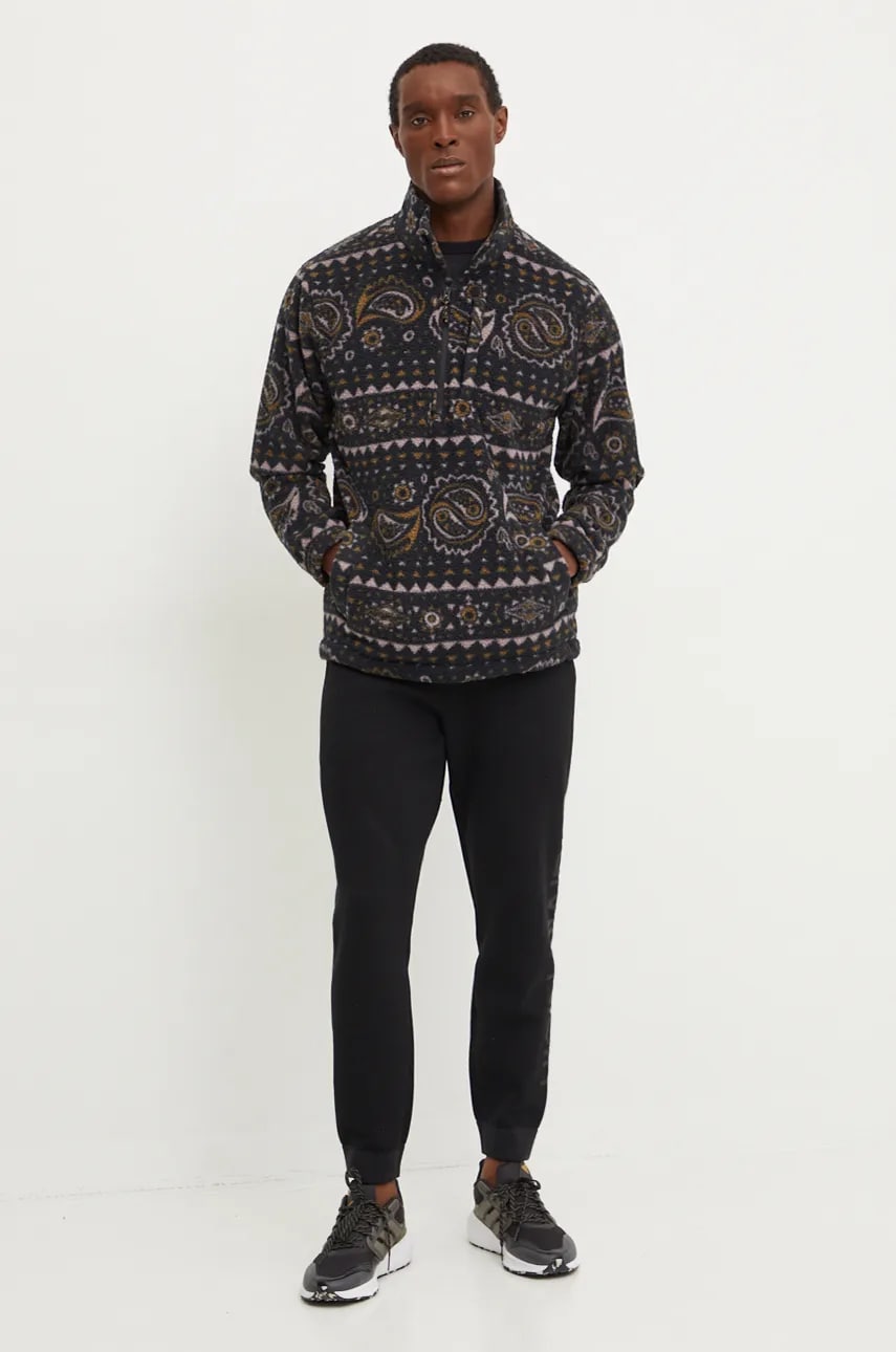 Флисовая кофта Billabong Boundary цвет чёрный узор ABYFT00463 Флисовая кофта Billabong Boundary цвет чёрный узор ABYFT00463