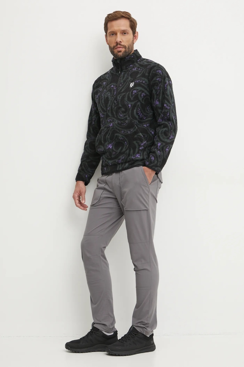Флисовая кофта Quiksilver Mercury цвет чёрный узор AQYFT03405 Флисовая кофта Quiksilver Mercury цвет чёрный узор AQYFT03405