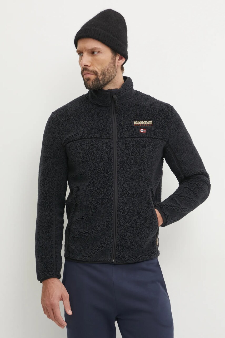 Napapijri bluza T-Tynik barbati, culoarea albastru marin, cu imprimeu, NP0A4IA90411
