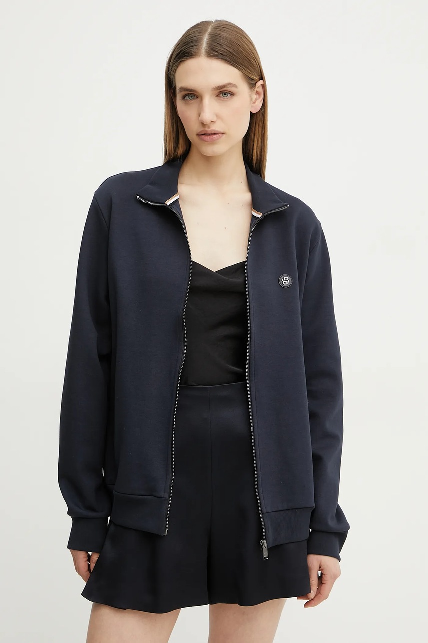 BOSS bluza barbati, culoarea albastru marin, neted, 50523916