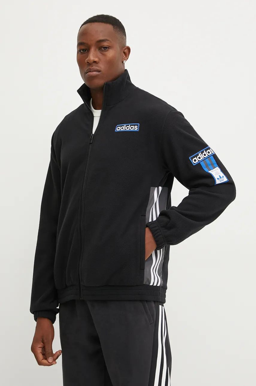 adidas Originals bluza Puffer Adibreak Tracktop barbati, culoarea negru, cu imprimeu, IY4847