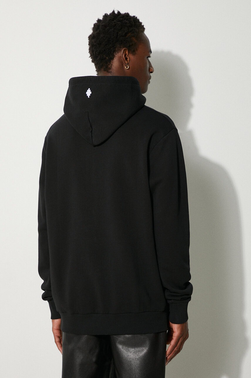 Бавовняна кофта Marcelo Burlon Que Onda Regular Hoodie чоловіча колір чорний з капюшоном з аплікацією CMBB007F24FLE0061001 