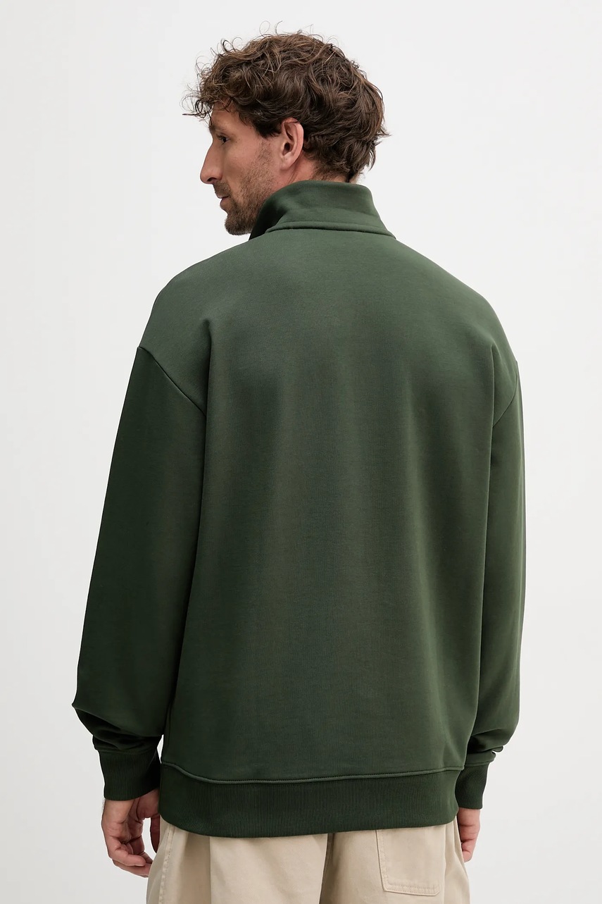 Хлопковая кофта HUGO цвет фиолетовый однотонная 50525881