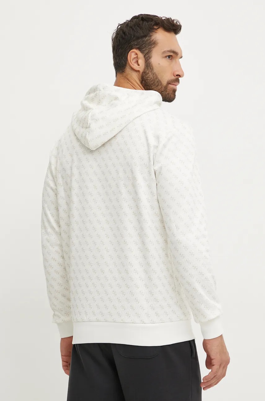 Guess felső fehér, férfi, mintás, kapucnis, Z4BQ30 FL04Q termék 2. képe