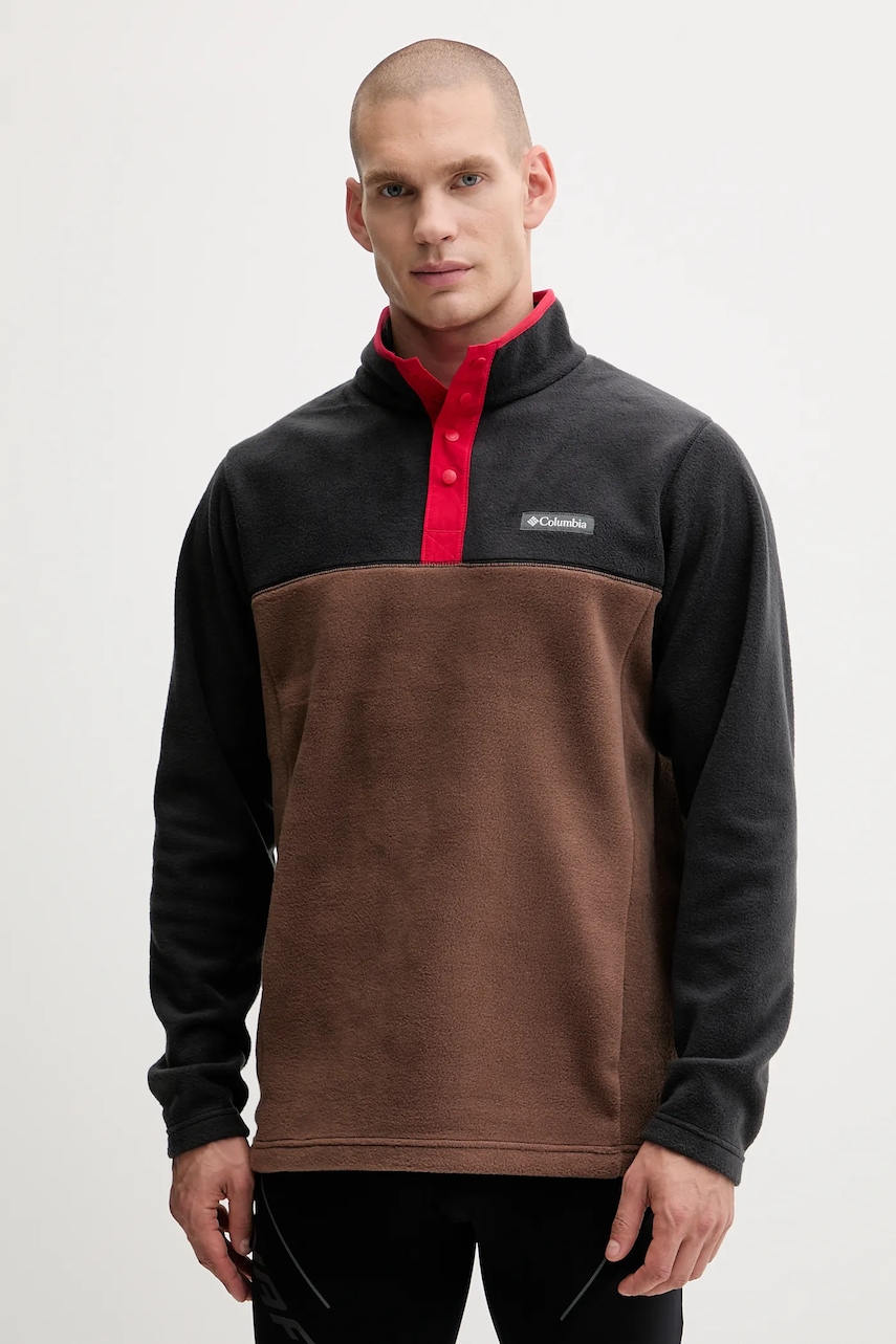 Columbia hanorac Steens Mountain Half Snap culoarea negru, cu model, 2097721