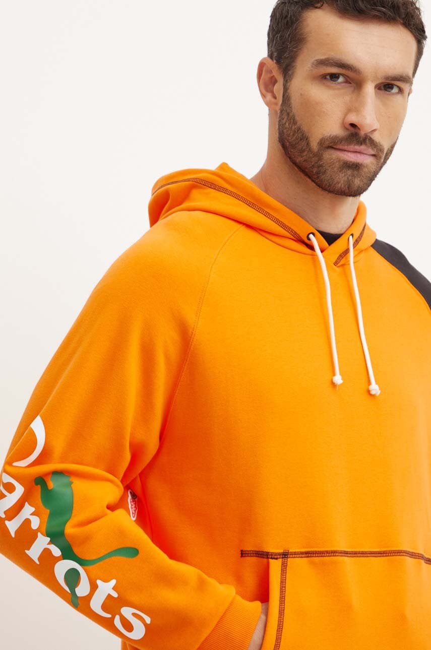 Puma bluza PUMA X CARROTS Graphic Hoodie TR barbati, culoarea portocaliu, cu glugă, modelator, 627445 Puma bluza PUMA X CARROTS Graphic Hoodie TR barbati, culoarea portocaliu, cu glugă, modelator, 627445