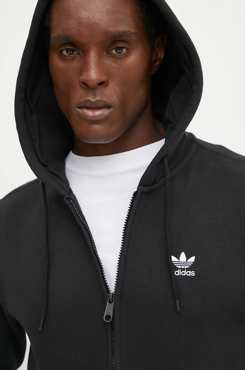 Кофта adidas Originals чоловіча колір чорний з капюшоном однотонна IW5791 