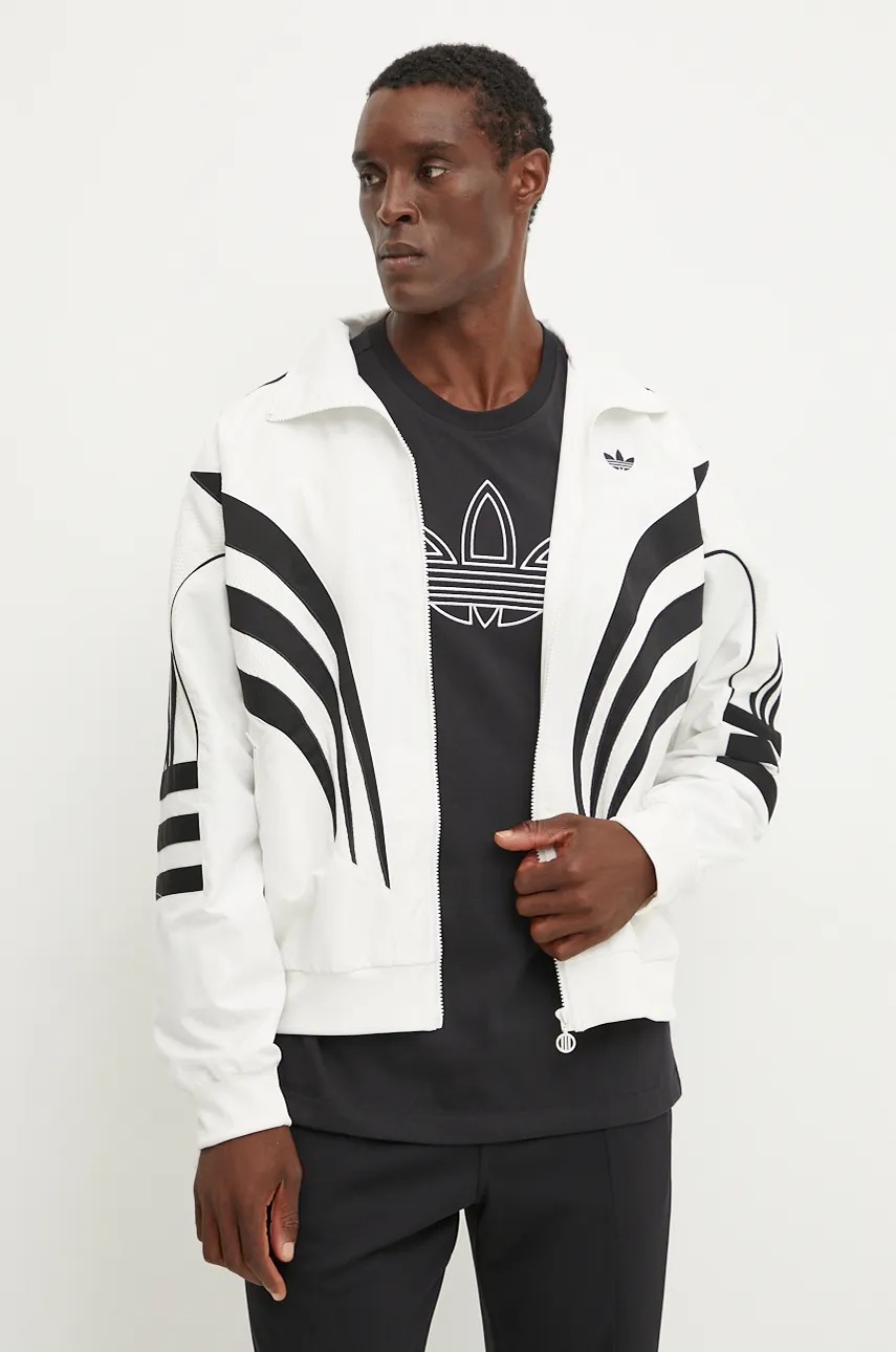 

Суичър adidas Originals в бяло с десен IX6724, Бял