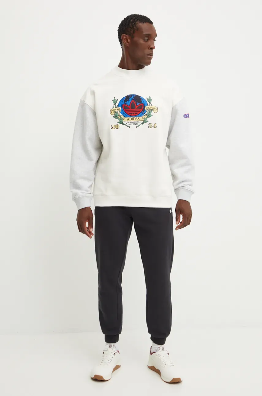 Кофта adidas Originals мужская цвет бежевый узор IX6755 Кофта adidas Originals мужская цвет бежевый узор IX6755