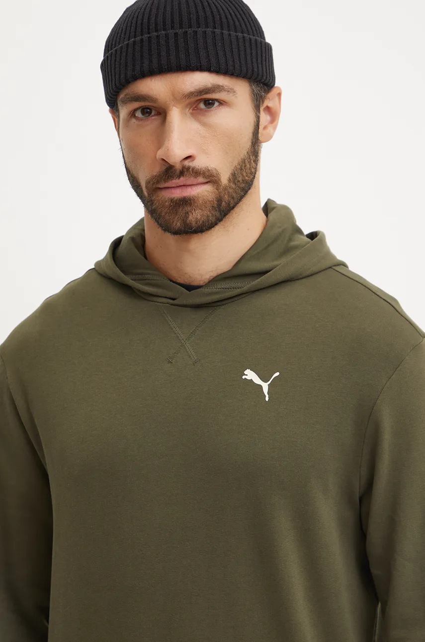Кофта Puma мужская цвет зелёный с капюшоном с аппликацией 681759 Кофта Puma мужская цвет зелёный с капюшоном с аппликацией 681759