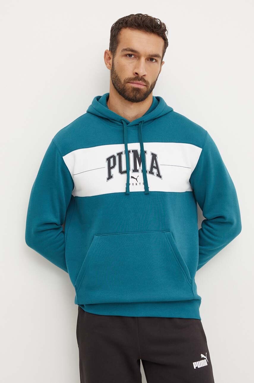 

Суичър Puma в тюркоазено с качулка с десен 681796, Тюркоазен