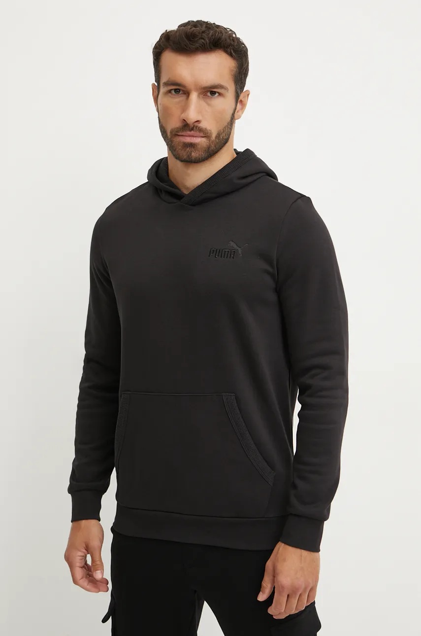 

Суичър Puma в черно с качулка с изчистен дизайн 681889, Черен