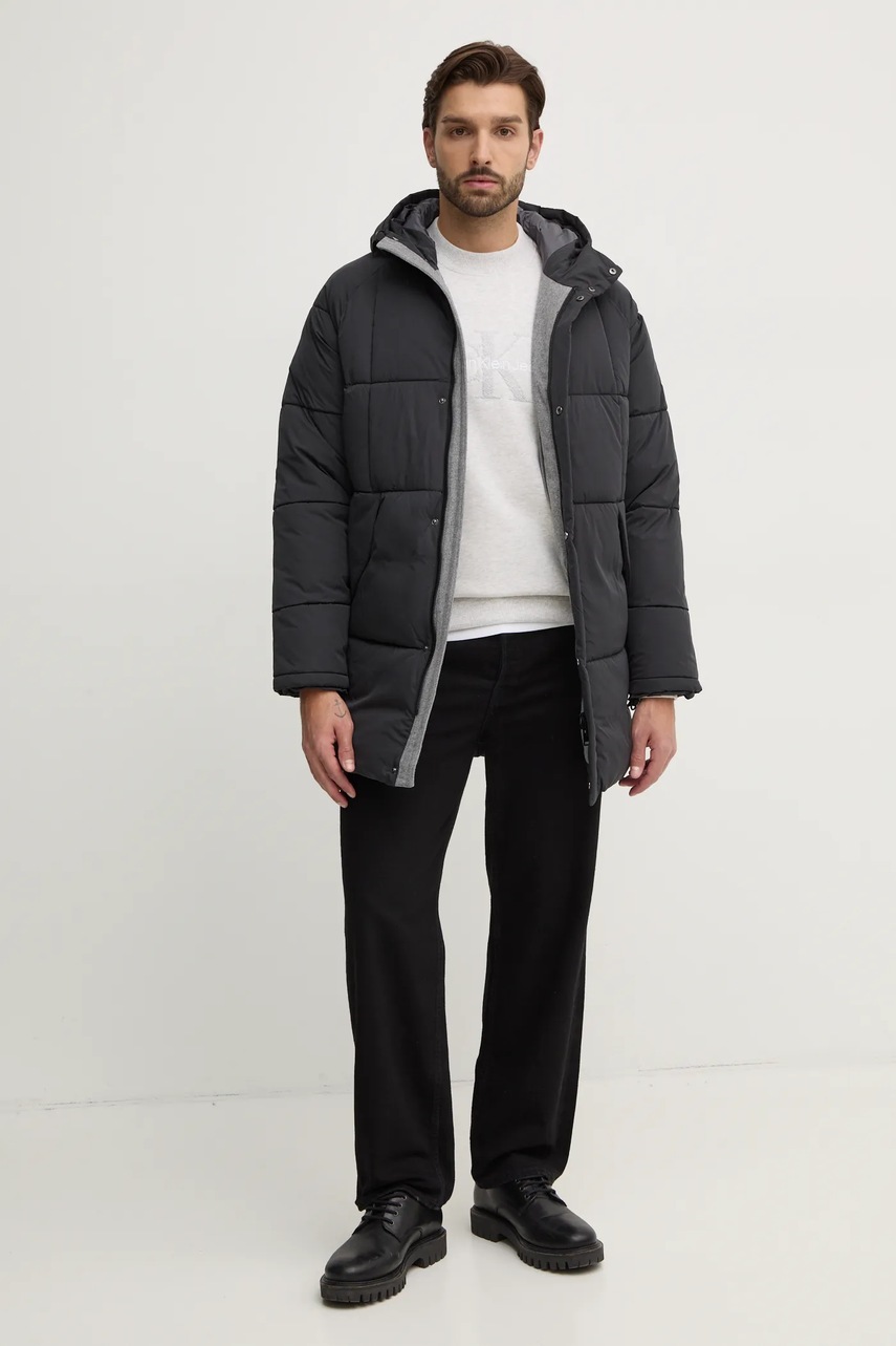 Хлопковая кофта Calvin Klein Jeans мужская цвет бежевый с аппликацией J30J326144 Хлопковая кофта Calvin Klein Jeans мужская цвет бежевый с аппликацией J30J326144