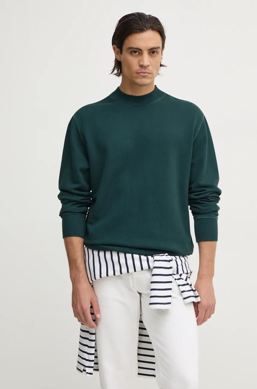 

Суичър Calvin Klein Jeans в зелено с изчистен дизайн J30J326455, Зелен