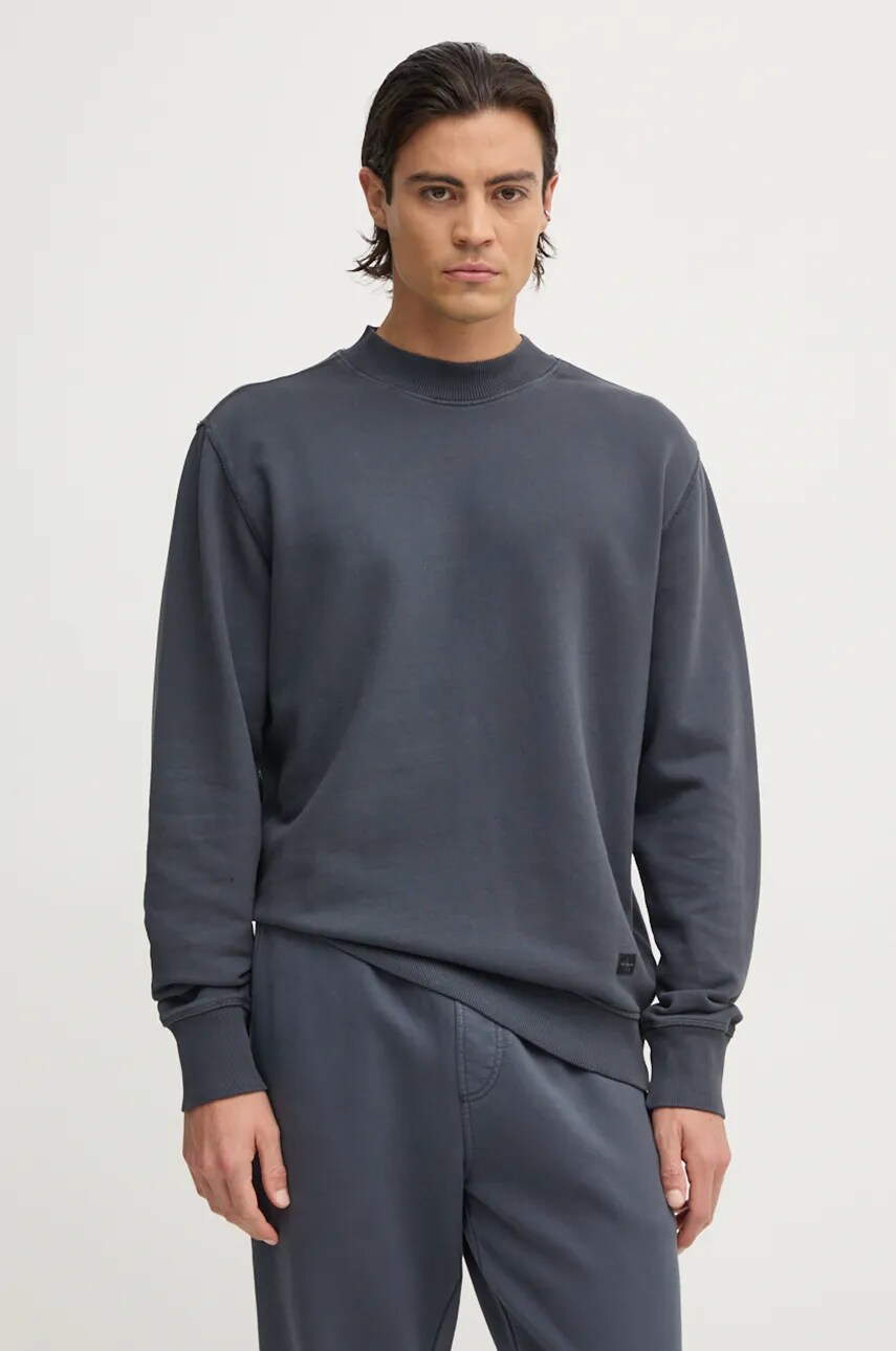 Levně Mikina Calvin Klein Jeans pánská, šedá barva, hladká, J30J326455