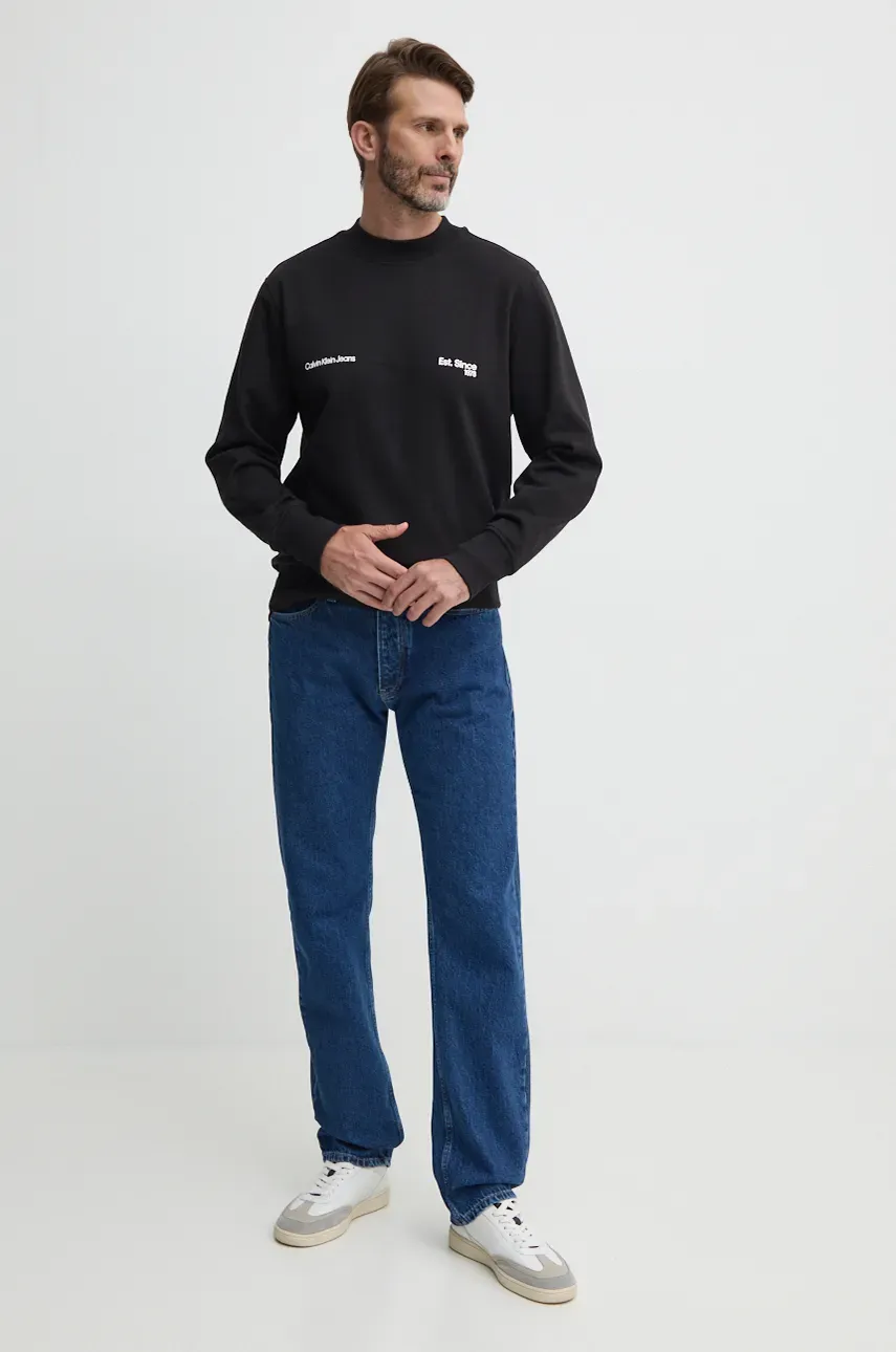 Кофта Calvin Klein Jeans мужская цвет чёрный с принтом J30J326877 Кофта Calvin Klein Jeans мужская цвет чёрный с принтом J30J326877